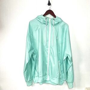 Nike Men's XL Green Hooded Windrunner Jacket Lightweight Zip NWOT